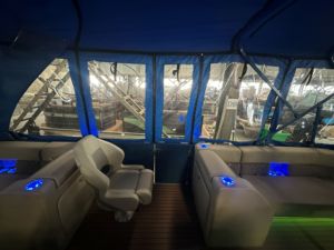 Yacht <span class=keywords><strong>de</strong></span> luxe 27 pieds, bateau ponton sportif haut <span class=keywords><strong>de</strong></span> gamme en aluminium avec système audio pour la pêche à grande vitesse, la croisière, les loisirs et les excursions - Product Image 6