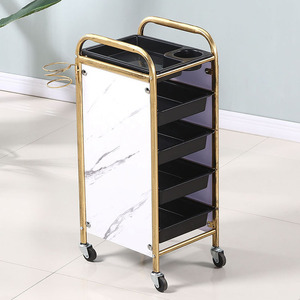 Chariot de salon de coiffure plateau Salon de coiffure chariots de travail chariot support or Salon meubles cuisine mobile choses modernes - Product Image 3