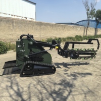 Vendita Diretta Fabbrica - Minipala Cingolata Diesel Kubota Euro 5 EPA con Caricatore Frontale, Trinciatrice Forestale, Rasaerba e Sistema Completamente Idraulico da 400 kg