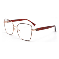 Modernas Gafas con Montura Metálica Cuadrada con Estampado Animal, Diseño Ligero de Aro Completo para Uso en Exteriores y Moda
