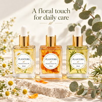 Huile multi-usage pour cheveux, visage et corps à base de fleurs séchées personnalisées 15 ml, vente flash, 100% pure, naturelle et biologique, à la camomille et à la lavande.