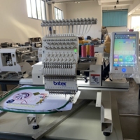BR-1501C Machine à broder informatisée monotête pour casquettes, modèle très demandé, de qualité supérieure, fabriquée en Chine
