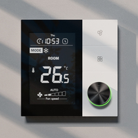 Perilla Botón táctil Unidad de bobina de ventilador FCU Termostato Sistema HVAC WIFI Control remoto Tuya
