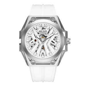 New MEGIR 8603 New Stainless Steel <b>Case</b> Skeleton Mechanical <b>Watch</b> Waterproof Luminous Men Fully Automatic Wristwatches - Product Image 3