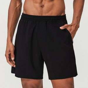 Shorts de <span class=keywords><strong>course</strong></span> et de basketball imperméables à taille élastique en 95% polyester et 5% élasthanne avec poches, shorts de sport personnalisés pour hommes - Product Image 4