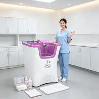 Baignoire et station de toilettage pour chiens en acrylique avec fenêtre en verre transparente, micro-bulles et ozone, pour SPA pour animaux et pension canin
