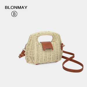 Borsa a <span class=keywords><strong>tracolla</strong></span> da donna in paglia intrecciata, nuova collezione estiva, versatile per vacanze al mare, <span class=keywords><strong>piccola</strong></span> e alla moda - Product Image 4