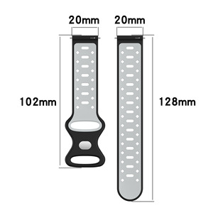 Tali jam tangan Samsung Galaxy Watch 7 6 5 Pro, gelang silikon olahraga desain berlubang dengan tali jam silikon - Product Image 4