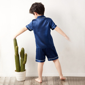 Pigiama da <span class=keywords><strong>donna</strong></span> in 100% seta di gelso satinata traspirante, estivo, casual, per casa, con scollo a V, maniche corte, pantaloncini e vita elasticizzata - Product Image 5