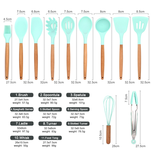 <span class=keywords><strong>Vendeur</strong></span> Chaud d'amazon Naturel Bois Outil De <span class=keywords><strong>Cuisine</strong></span> Ensemble D'ustensiles de <span class=keywords><strong>Cuisine</strong></span> <span class=keywords><strong>En</strong></span> Silicone - Product Image 2