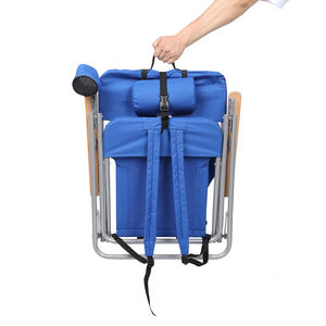 屋外金属バックパック折りたたみキャンプアルミビーチポータブル椅子木製腕 - Product Image 6