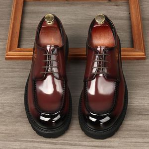 Leather Men's <b>Shoes</b> for Business Casual Wear British Style Fashionable Fringed Ankle Boots Wedding Loafers <b>Height</b> <b>Increasing</b> - Product Image 2