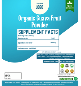 Poudre de fruit de goyave biologique, cultivée en sauvage et lyophilisée, sans additifs, directement de l'usine, fournisseurs indiens, vente en gros depuis la ferme - Product Image 2