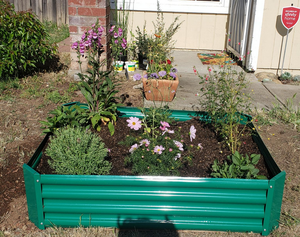 48*36*12 इंच धातु उठाया गया गार्डन बेड जस्ती स्टील प्लेटर बॉक्स गार्डन बेड जड़ी बूटी - Product Image 5