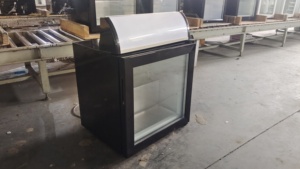 Mini-réfrigérateur de comptoir OEM avec porte vitrée, vitrine à glace, congélateur 55L, mini-bar - Product Image 2