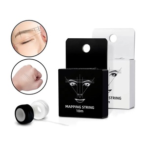 Di alta qualità Henna sopracciglia sopracciglia tatuaggio fronte fronte filo nero bianco Pre-inchiostrato stringa di mappatura utilizzato nel tatuaggio cosmetico - Product Image 1