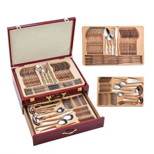 Lot de 72/24 pièces de couverts en acier inoxydable mat de haute qualité, style contemporain, avec logo laser personnalisé, cadeaux d'affaires écologiques - Product Image 4