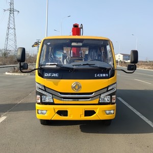 รถบรรทุกติดเครนขนาดเล็ก Dongfeng DFAC แบบมีห้องโดยสารคู่ บรรทุกได้ 3-4 ตัน พร้อมเครนแขนยืดไสลด์ได้ ขาย - Product Image 5