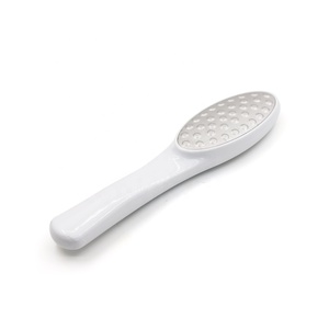 Poignée en plastique <span class=keywords><strong>pied</strong></span> <span class=keywords><strong>vernis</strong></span> dissolvant de callosités simple face lime à pédicure en acier inoxydable - Product Image 4