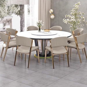 Chaises de salle à manger de luxe modernes, pieds dorés élégants, structure en acier, chaises de restaurant confortables pour table à manger, décoration intérieure - Product Image 3