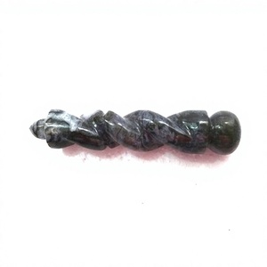 Carved Rose Quartz Natural Agate Healing <b>Wand</b> Through-Carved Curved Handmade Made Single Piece Rock Art Collectible Healing - Product Image 6
