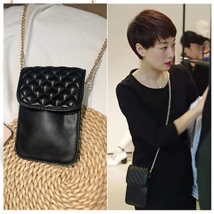 Mini sac à bandoulière pour femmes, carré vertical, boucle magnétique, sangle à chaîne, Portable, Style minimaliste, noir et blanc, printemps 2021 - Product Image 1