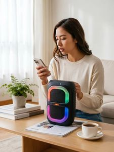 ลำ<span class=keywords><strong>โพ</strong></span><span class=keywords><strong>ง</strong></span>มินิ <span class=keywords><strong>Kimiso</strong></span> พร้อมไฟ RGB LED ตัวเครื่องพลาสติก เครื่อ<span class=keywords><strong>ง</strong></span>เล่นเสีย<span class=keywords><strong>ง</strong></span>ไร้สายแบบพกพาสำหรับงานปาร์ตี้กลา<span class=keywords><strong>ง</strong></span>แจ้งและความบันเทิงภายในบ้าน - Product Image 1