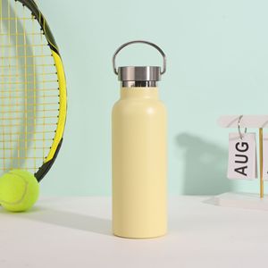 Bouteille d'eau isotherme portable en acier inoxydable à double paroi de 500 ml avec couvercles, cadeau promotionnel, bouilloire pour activités de plein air - Product Image 4