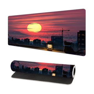 Custom City Sunset <b>Large</b> Waterproof Non-Slip Rubber Base <b>Desk</b> Mat Big Extended Gaming Mouse Pad with Stitched Edges for Office - Product Image 3