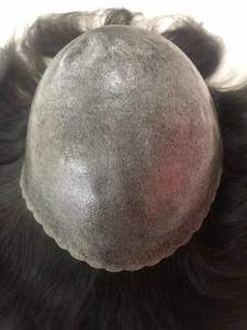 100% Prostesis Rambut Manusia India dengan Injeksi Kulit Dasar Kulit 0810Pu Rambut India Harga Rendah Rambut Manusia Palsu - Product Image 2