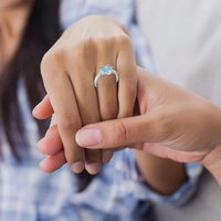 Bague romantique en argent 925 en forme de cœur avec améthyste, cadeau pour elle, anniversaire, symbole d'amour, bague de fiançailles