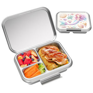 Aohea OEM ODM Boîte à lunch en acier inoxydable 304 pour enfants et adultes Boîte à bento ODM à 3 compartiments - Product Image 4