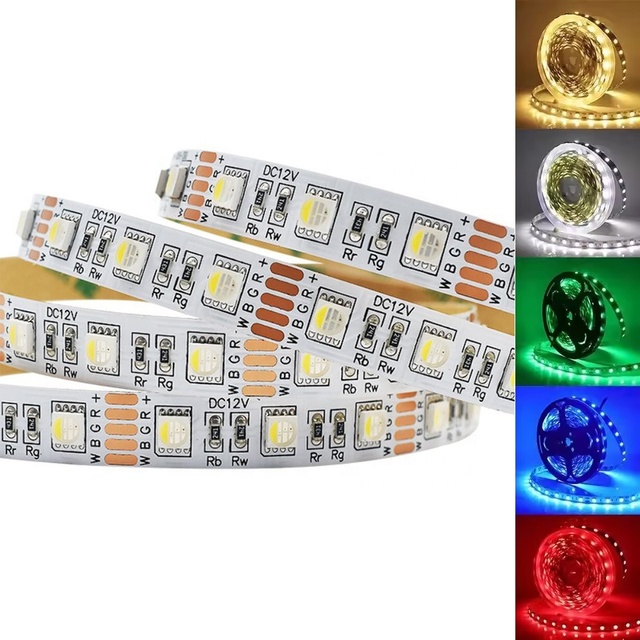 SMD 5050 24V Rgbw Led Strip 4 in 1 CRI 80 90 95 Warm White Led Strip Light 5m DC 12V Waterproof Rgbww Flexible Led Light Strip