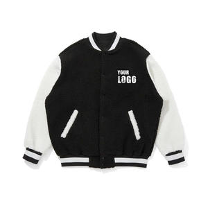 <span class=keywords><strong>Veste</strong></span> universitaire en molleton sherpa avec broderie personnalisée, patchwork, <span class=keywords><strong>veste</strong></span> de baseball en fourrure Teddy, <span class=keywords><strong>veste</strong></span> bomber, <span class=keywords><strong>veste</strong></span> d'hiver chaude - Product Image 2