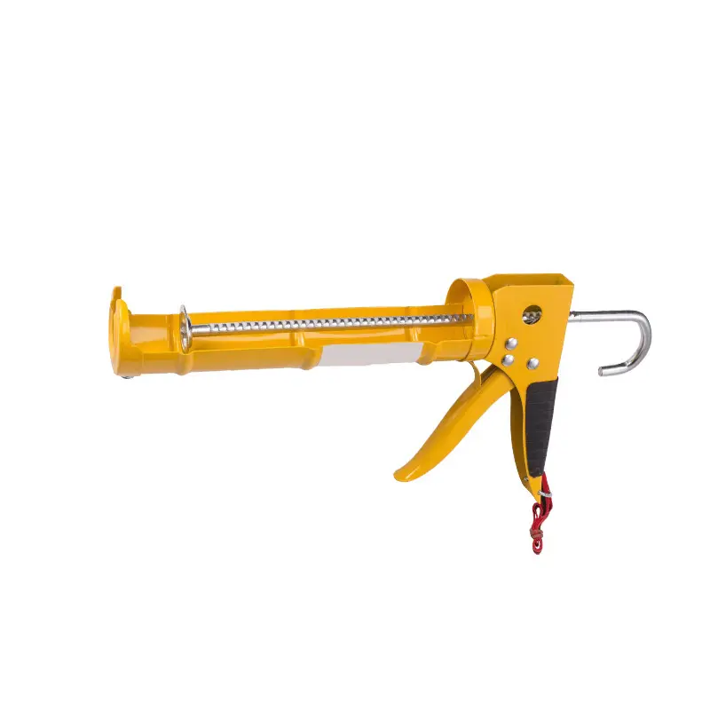 Yellow Manual Barrel Cartridge Caulking Gun Drip-Free Caulk Gun with Anti Slip Adhesive Handle