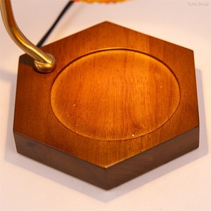 Lampe chauffe-bougie rétro à hauteur réglable avec minuterie et variateur d'intensité, base métallique, verre mosaïque, pour la décoration intérieure, simple, AC - Product Image 6