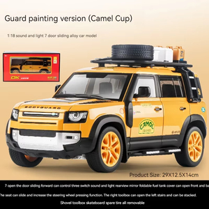 <span class=keywords><strong>Land</strong></span> <span class=keywords><strong>Rover</strong></span> <span class=keywords><strong>Defender</strong></span> 110 <span class=keywords><strong>1</strong></span>:<span class=keywords><strong>18</strong></span>, modelo de coche fundido a presión con sonido y luz, adorno de puertas abiertas, decoración - Product Image 6