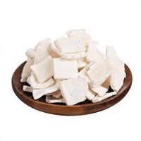 Chispas de Coco Liofilizadas, Trozos Grandes y Gruesos, Pulpa de Coco Tailandesa, Fruta de Coco Tailandesa, Materia Prima para Snacks Fritos, Fábrica de Yunnan