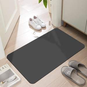 Tapis de sol rectangulaire en terre de diatomées, antidérapant, pour salle de bain, couleur unie, absorbant, pour entrée - Product Image 1