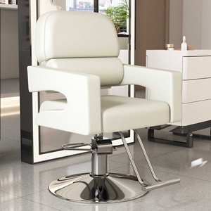 Nouveau Fauteuil de Barbier en Cuir Noir Style Populaire 2026 avec Accoudoirs et Base en Bois pour Salon de Coiffure - Product Image 5