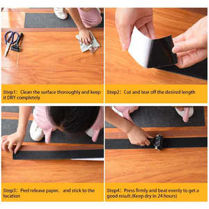 Cinta Antideslizante Negra de PVC, Fuerte Adhesión y Resistente a la Intemperie, Rollo de Tira Antideslizante Universal para Interiores y Exteriores - Product Image 4