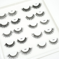 Bande claire faux cils 3D bandes de vison bande invisible cils naturels doux faits à la main faux cils