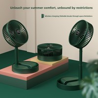 Ventilateur pliable télescopique professionnel, portable, rechargeable par USB, ventilateur de bureau avec hauteur réglable pour la maison et le bureau