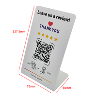 Support de carte NFC Google Reviews pour bus, carte NFC PVC, support de menu Google Reviews en acrylique personnalisable