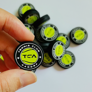 Custom Logo Rubber Embossed Cartoon <strong>Tennis</strong> <strong>Racket</strong> Vibration <strong>Dampener</strong> <strong>Tennis</strong> Racquet Anti Shock Absorber <strong>Dampener</strong> - Product Image 1
