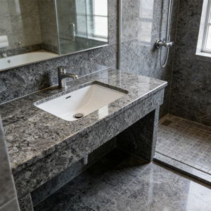 Premium Modern Polished Natural Stone Iron Grey <b>Granite</b> <b>Slab</b> Cut-To-Size Durable for Kitchen Bathroom Outdoor Use Graphic Design - Product Image 4