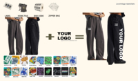 Pantalon de survêtement sportif personnalisé pour homme à faible MOQ, en molleton avec broderie 3D, cordon de serrage, coupe ample