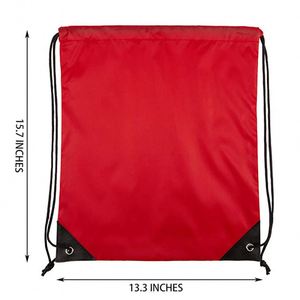 Cheap Plain Custom Promotional Plain Draw <b>String</b> Polyester Waterproof Sports Drawstring <b>Bag</b> - Product Image 2