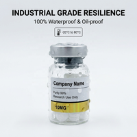 Étiquettes holographiques anti-contrefaçon pour flacons PET de 10 ml, logo personnalisé, autocollant privé pour emballage médical, revêtement UV, respectueux de l'environnement