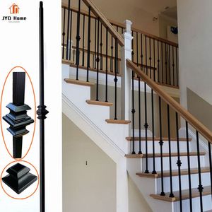 En gros, Balustre d'escalier décoratif d'intérieur carré en fer forgé creux de 1/2 pouce avec articulation simple pour <span class=keywords><strong>garde</strong></span>-<span class=keywords><strong>corps</strong></span> métallique - Product Image 1